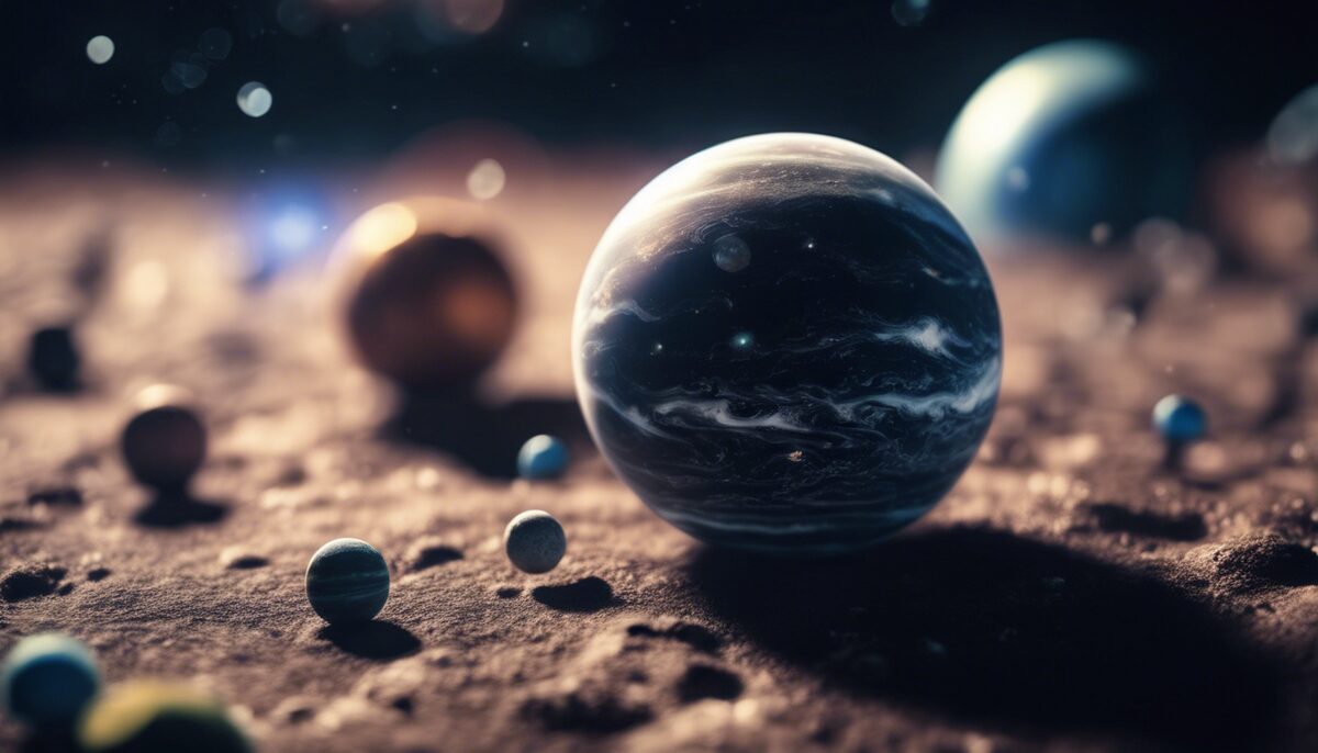 A visually rich representation of planets in space, illustrating global marketing reach