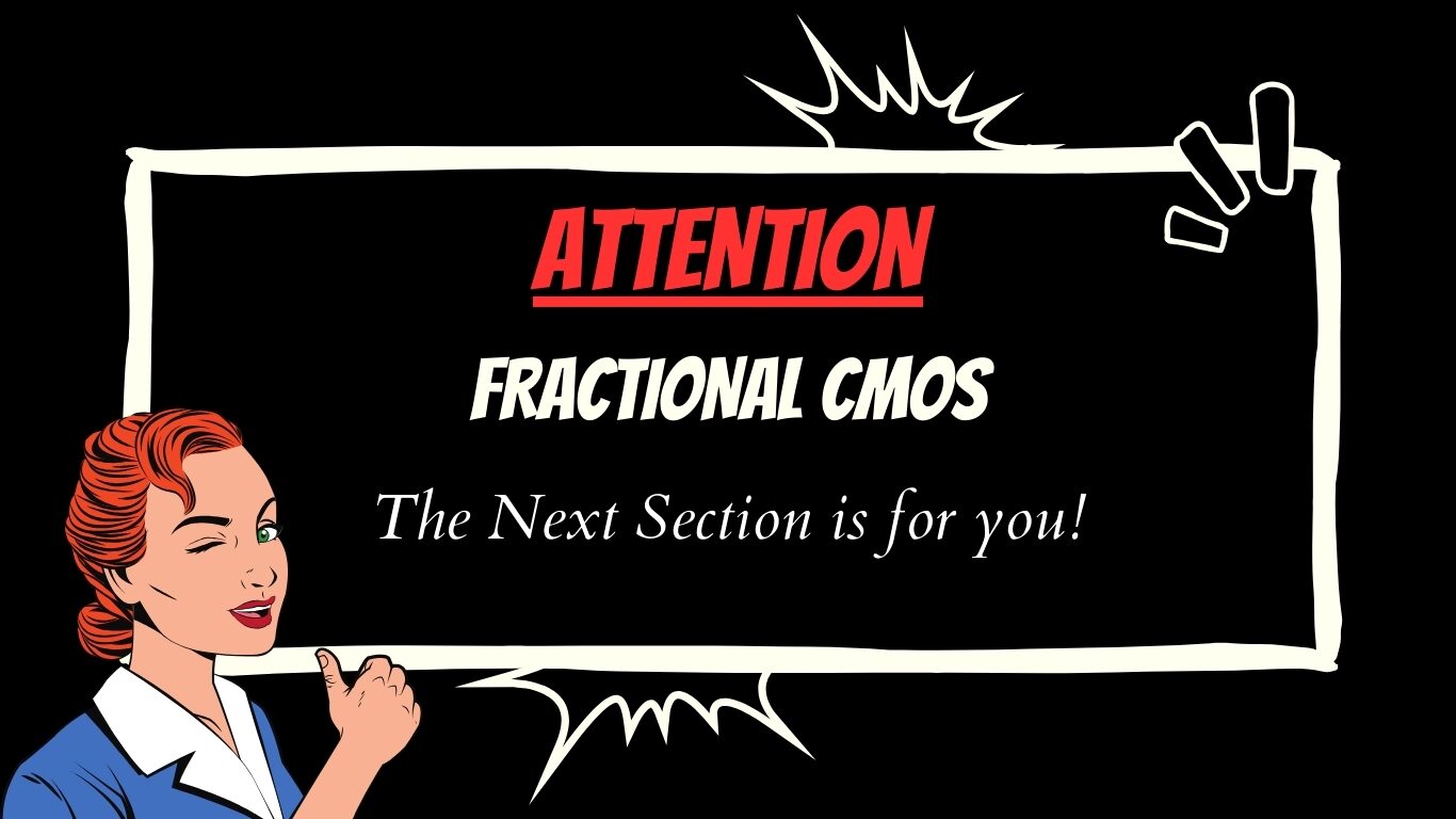 Woman winking and giving a thumbs up. Fractional CMO: "The next section is for you!"