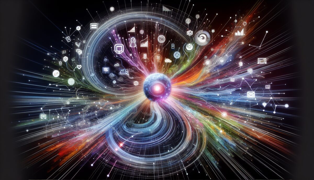 a computer generated image of a colorful spiral